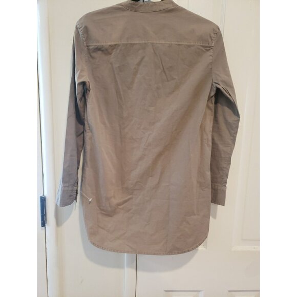James Perse Shirt Button Front Cotton Gray Long Sleeve Sz 0  XS - Picture 8 of 8